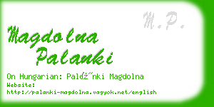 magdolna palanki business card